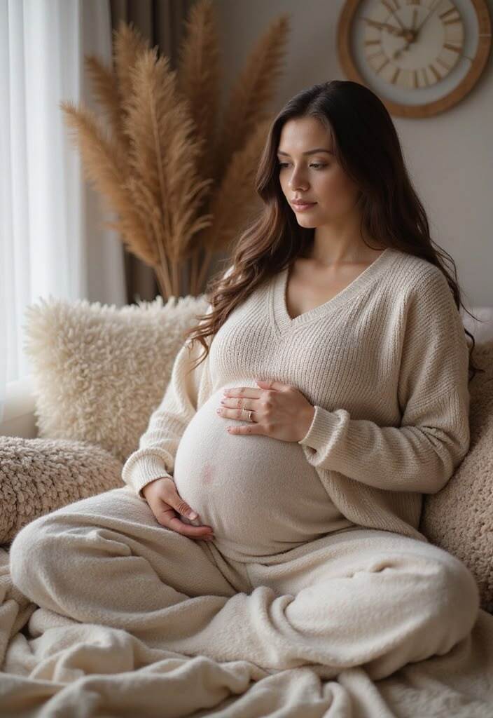 20 cozy indoor maternity shoot ideas that will make your heart melt! aestora (1)